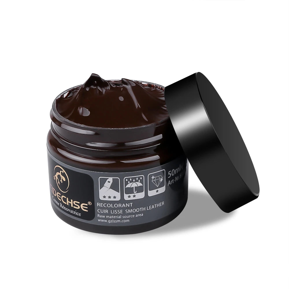 Leather Repair Kit for Car Seats & Furniture – Liquid Leather Recoloring Balm for Scratches, Cracks, Tears & Restoration