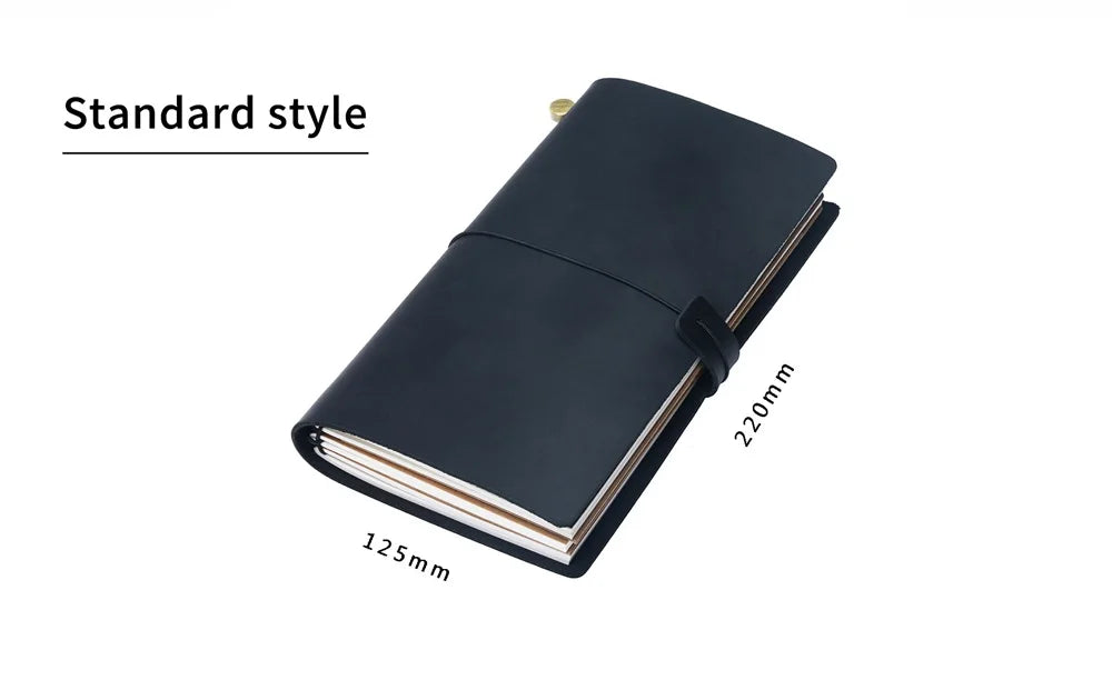 Genuine Leather Refillable Travel Journal – Handmade Retro Diary, Sketchbook & Notebook