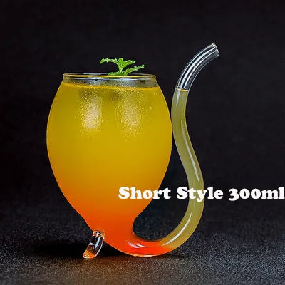Creative Animal-Shaped Cocktail Glass, Porcupine Fish Swan Rose Octopus Bird Design Drinking Cup, Novelty Bar Drinkware for KTV, Night Parties and Gifts