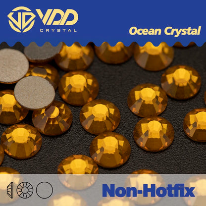 VDD AAAAA Diamantes de Imitación de Cristal de Fondo Plano – Piedras de Cristal Brillantes Sin Fijación en Caliente para Decoración de Uñas, Manualidades y Proyectos de Bricolaje