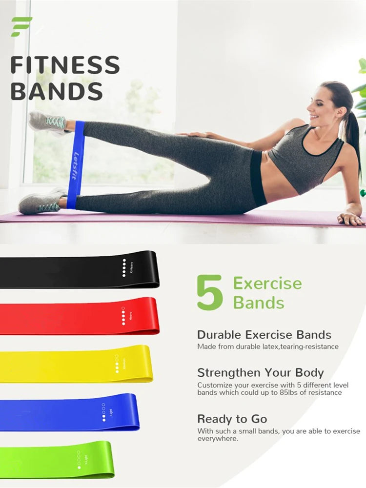 Juego de Bandas de Resistencia para Barra de Ejercicio – Expansor de Cuerda para Pilates y Yoga para Entrenamiento de Fuerza, Fisicoculturismo, Gimnasio en Casa y Ejercicios de Fitness