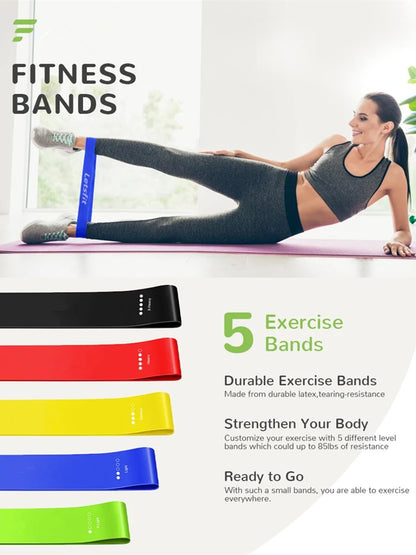 Juego de Bandas de Resistencia para Barra de Ejercicio – Expansor de Cuerda para Pilates y Yoga para Entrenamiento de Fuerza, Fisicoculturismo, Gimnasio en Casa y Ejercicios de Fitness