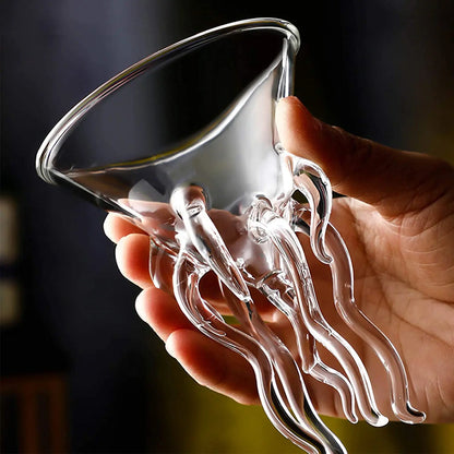 Creative Animal-Shaped Cocktail Glass, Porcupine Fish Swan Rose Octopus Bird Design Drinking Cup, Novelty Bar Drinkware for KTV, Night Parties and Gifts