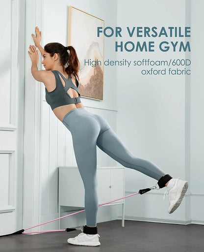 Juego de Bandas de Resistencia para Barra de Ejercicio – Expansor de Cuerda para Pilates y Yoga para Entrenamiento de Fuerza, Fisicoculturismo, Gimnasio en Casa y Ejercicios de Fitness