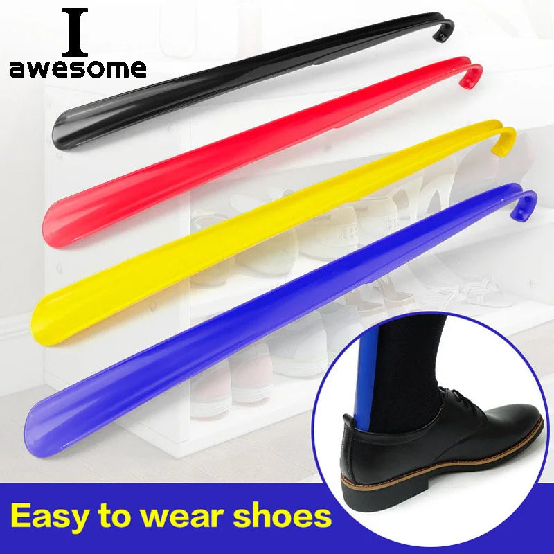 58.5cm Long Handle Shoe Horn Plastic Shoe Helper for Men & Women Easy Wear Shoes