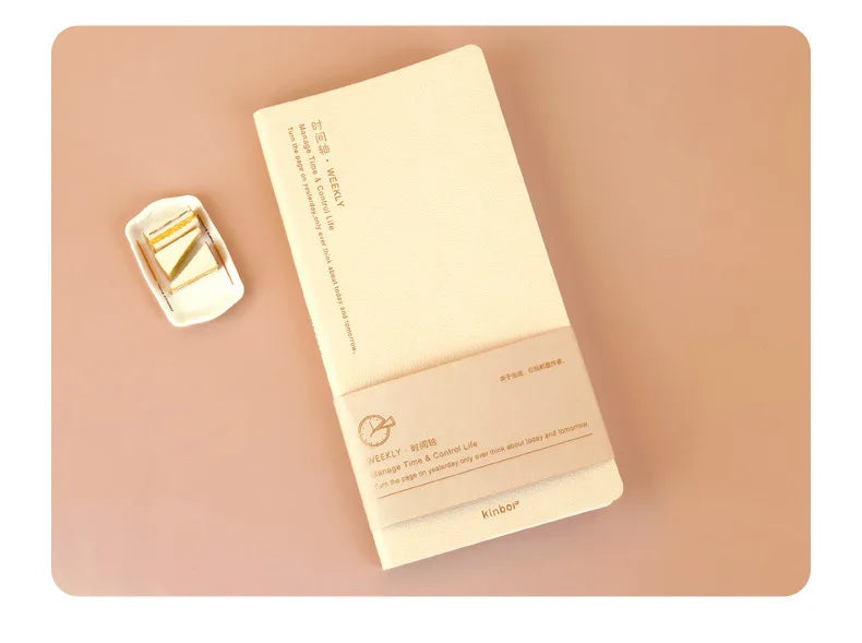 Kinbor Undated Weekly Planner – Portable Daily, Monthly & Schedule Journal Notebook