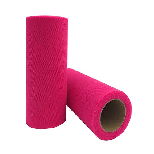 25-Yard Tulle Fabric Roll – 15cm Organza Ribbon for Weddings, Baby Showers, Crafts & Party Decorations