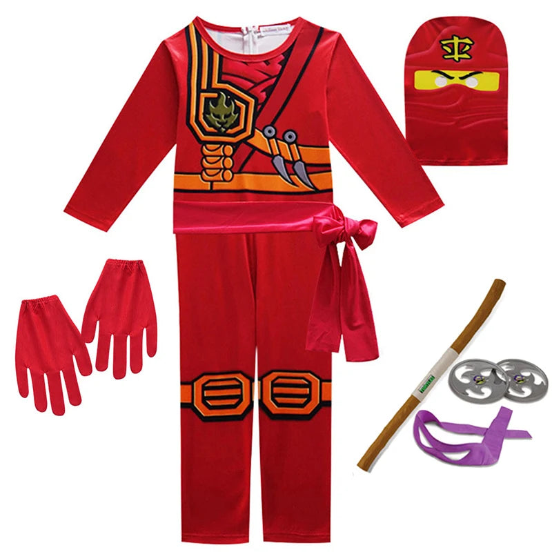Ninja Cosplay Costume – Anime Carnival Outfit for Boys (Ages 4–10), Fantasy Dress-Up Suit for Halloween & Party