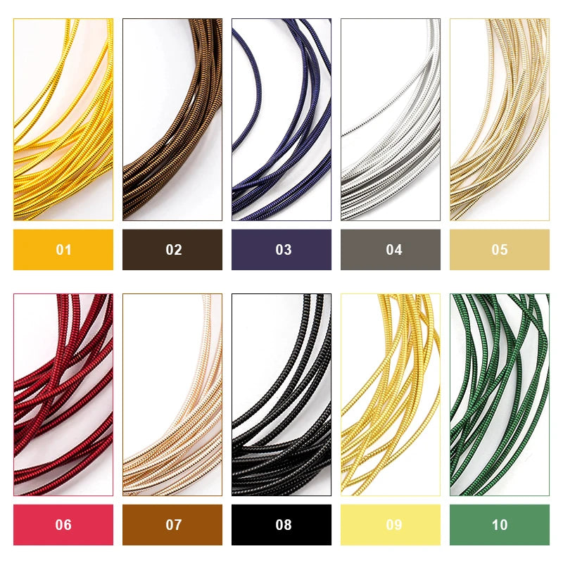 Fil de broderie de lingots de cuivre de 10 g – Fil de lingots français rigide pour le cannetille, la broderie d'insignes, la fabrication de bijoux et les loisirs créatifs