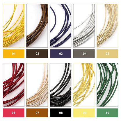 Fil de broderie de lingots de cuivre de 10 g – Fil de lingots français rigide pour le cannetille, la broderie d'insignes, la fabrication de bijoux et les loisirs créatifs