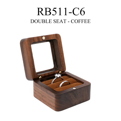 Personalized Wooden Jewelry Box with Custom Engraving for Rings, Earrings, Bracelets, Wedding Proposals & Gift Packaging