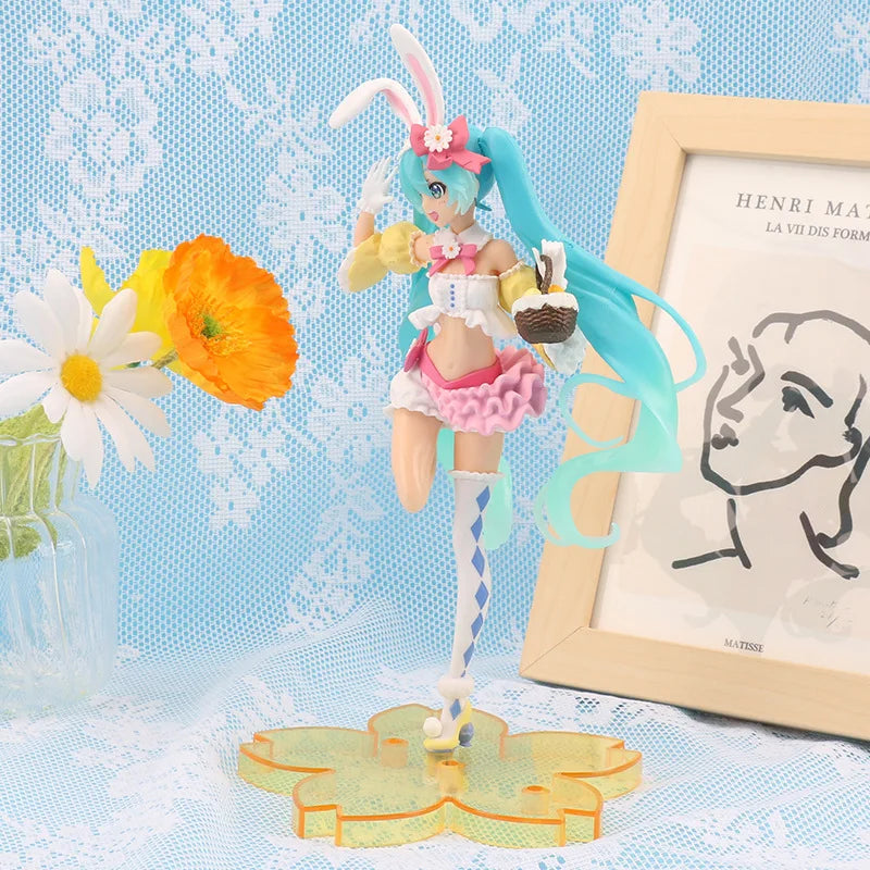 Hatsune Miku Anime Figure – Virtual Singer Manga Statue Figurine Model Toy for Desk Decoration, Cake Topper & Gift