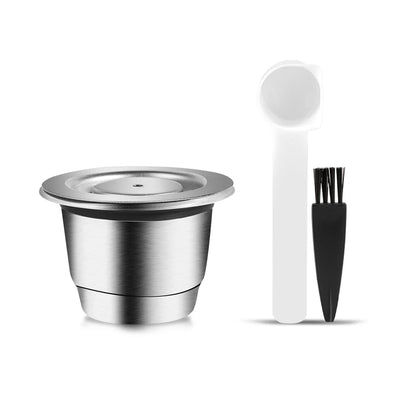 Capsules de café Nespresso réutilisables – Dosettes filtrantes à espresso en acier inoxydable, capsules de café Crema rechargeables avec design amélioré pour machine à café domestique
