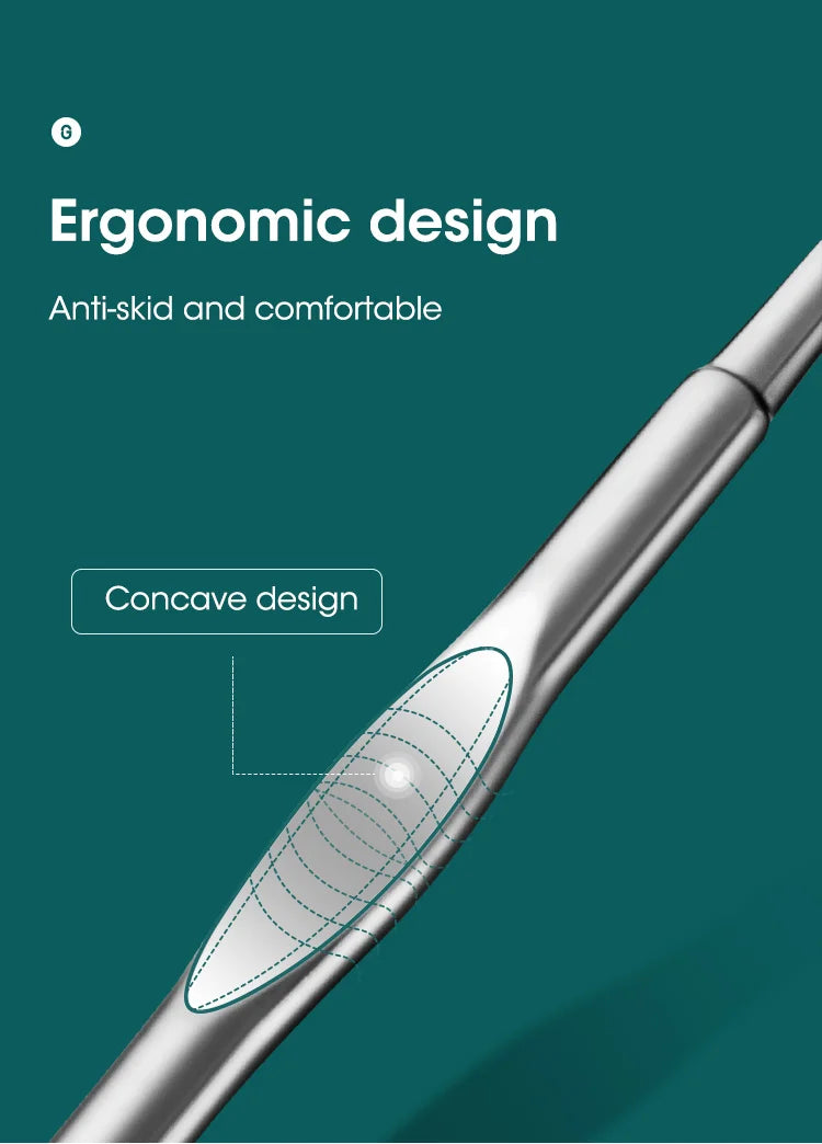 MR.GREEN Stainless Steel Cuticle Pusher & Cuticle Remover – Professional Nail Cleaner, Dead Skin Scraper & Manicure Tool
