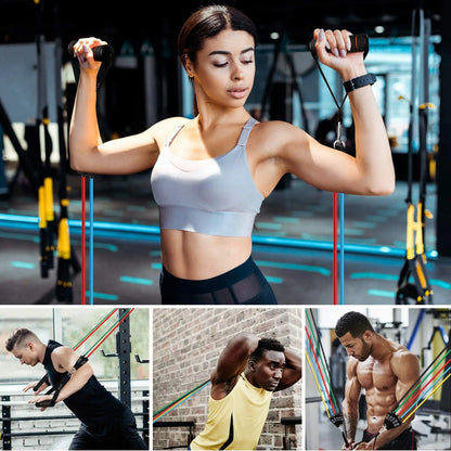 Juego de Bandas de Resistencia para Barra de Ejercicio – Expansor de Cuerda para Pilates y Yoga para Entrenamiento de Fuerza, Fisicoculturismo, Gimnasio en Casa y Ejercicios de Fitness