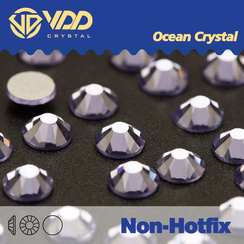 VDD AAAAA Diamantes de Imitación de Cristal de Fondo Plano – Piedras de Cristal Brillantes Sin Fijación en Caliente para Decoración de Uñas, Manualidades y Proyectos de Bricolaje