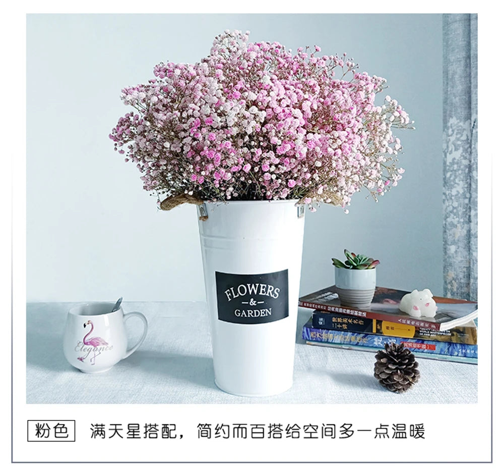 Flores de Paniculata Secas Naturales de 40-50cm – Ramo de Gypsophila Paniculata para Decoración de Bodas, Regalos y Decoración Floral del Hogar
