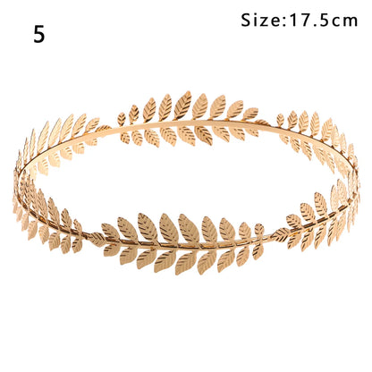 Vintage Gold Leaf Bridal Headband – Roman Greek Goddess Wedding Tiara Crown Hair Accessory for Women