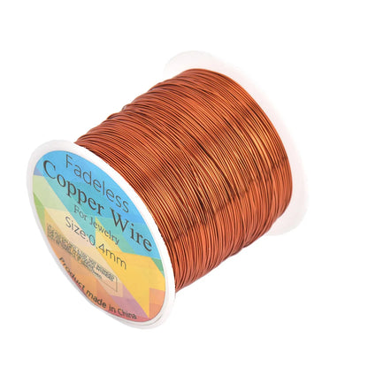 Alambre de Cobre para Joyería Resistente al Deslustre (0.3mm, 0.4mm y 0.5mm) – Alambre para Cuentas de Manualidades para Fabricación de Joyas y Artesanías DIY