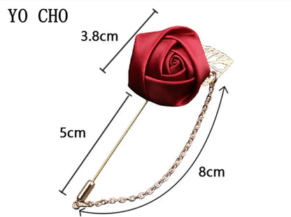Boutonnière de seda para el novio y padrinos de boda – Pin de solapa floral para bodas, bailes de graduación y eventos formales
