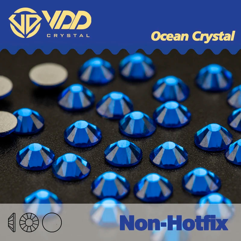 VDD AAAAA Diamantes de Imitación de Cristal de Fondo Plano – Piedras de Cristal Brillantes Sin Fijación en Caliente para Decoración de Uñas, Manualidades y Proyectos de Bricolaje