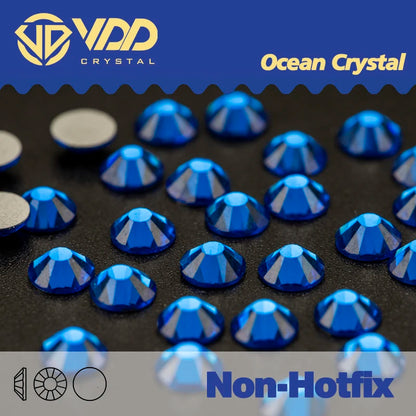 VDD AAAAA Diamantes de Imitación de Cristal de Fondo Plano – Piedras de Cristal Brillantes Sin Fijación en Caliente para Decoración de Uñas, Manualidades y Proyectos de Bricolaje