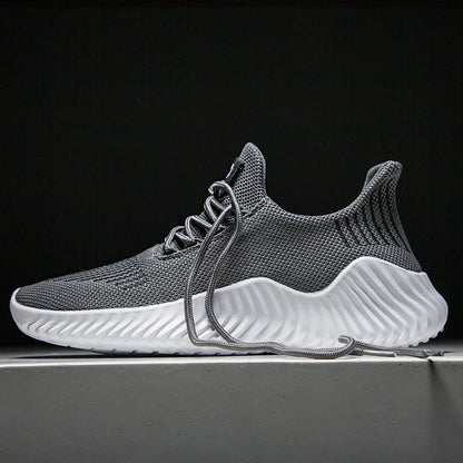 Baskets Blanches Décontractées pour Homme – Chaussures de Marche Respirantes Légères, Baskets de Sport Tendance avec Grandes Tailles