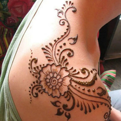 Conos de pasta de henna negra natural para tatuajes temporales – Arte corporal desechable para festivales, fiestas y bodas