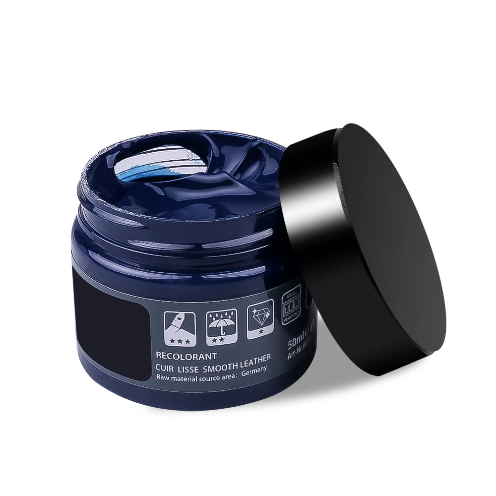 Leather Repair Kit for Car Seats & Furniture – Liquid Leather Recoloring Balm for Scratches, Cracks, Tears & Restoration