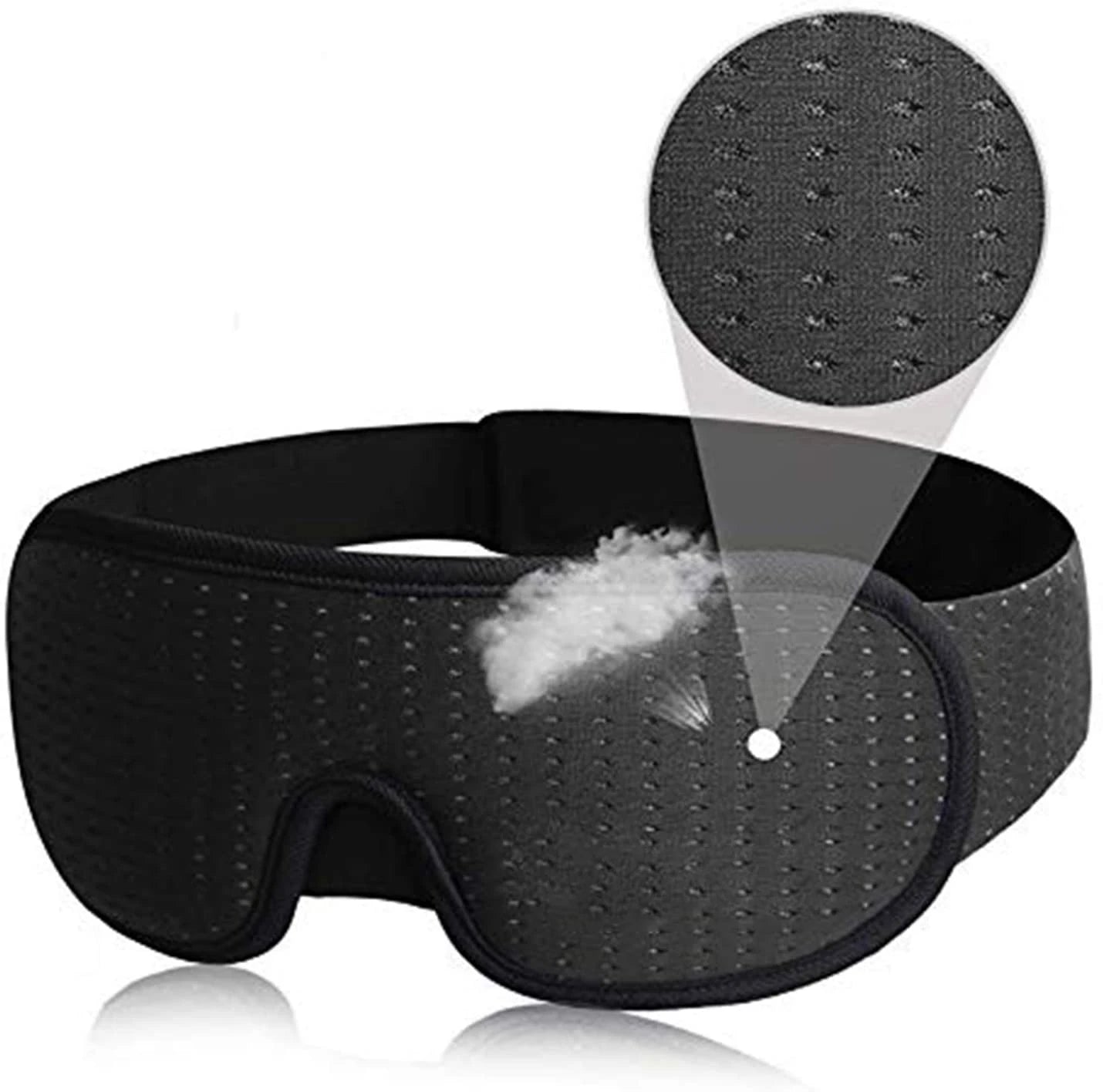 Mascarilla 3D para dormir con bloqueo de luz – Antifaz acolchado suave para quienes duermen de lado y boca arriba
