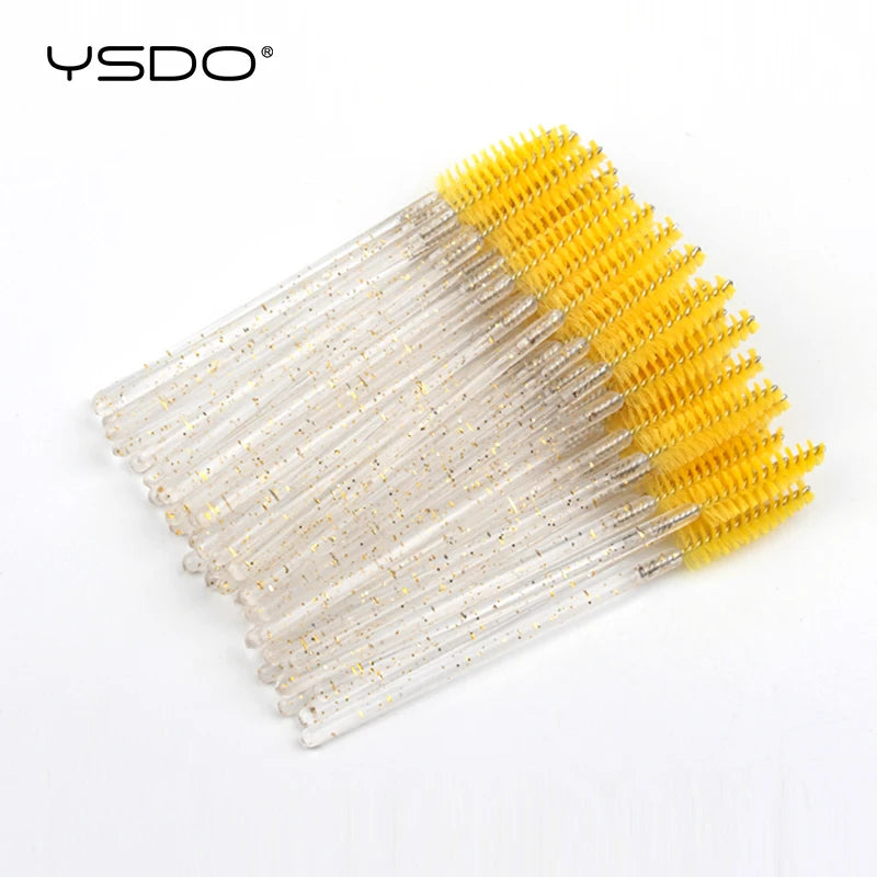 5/50 brosses à cils – Brosses à mascara jetables, outils d'extension de faux cils, brosses applicateurs de type goupillon pour le maquillage, la beauté et les cosmétiques