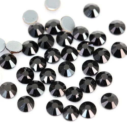 Set de diamantes de imitación de fijación en caliente de 1440 piezas – Piedras de cristal brillante de base plana para decoración de uñas, ropa y manualidades