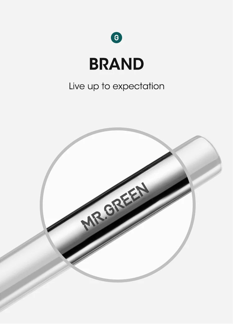 MR.GREEN Stainless Steel Cuticle Pusher & Cuticle Remover – Professional Nail Cleaner, Dead Skin Scraper & Manicure Tool