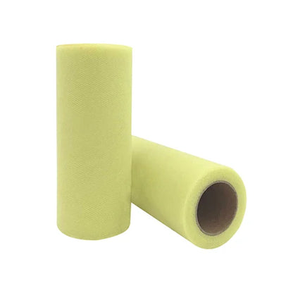 25-Yard Tulle Fabric Roll – 15cm Organza Ribbon for Weddings, Baby Showers, Crafts & Party Decorations