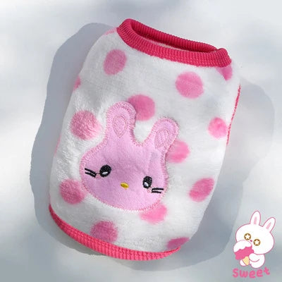 Cute Winter Dog Vest – Warm Soft Flannel Puppy Puffer Jacket for Small Dogs & Cats, Cozy Pet Sweater Clothing in XXS