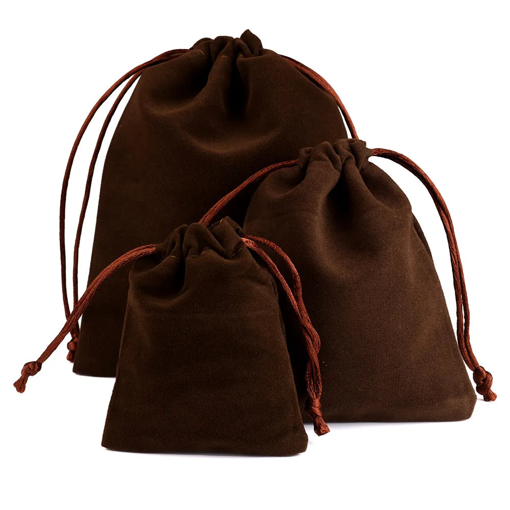 Sachets Cadeaux en Velours (10 pièces) – Pochettes Souples pour Bijoux (Bagues, Boucles d'Oreilles, Colliers), Petits Cadeaux, Faveurs de Mariage et Emballages de Noël