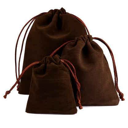 Sachets Cadeaux en Velours (10 pièces) – Pochettes Souples pour Bijoux (Bagues, Boucles d'Oreilles, Colliers), Petits Cadeaux, Faveurs de Mariage et Emballages de Noël