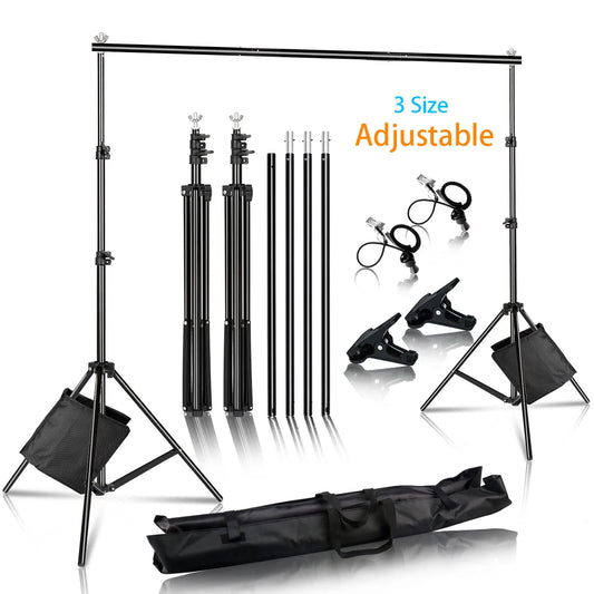 Kit de Soporte para Fondos de Fotografía – Sistema de Soporte de Fondo de Estudio Fotográfico con Bolsa de Transporte