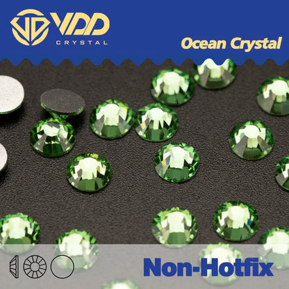 VDD AAAAA Diamantes de Imitación de Cristal de Fondo Plano – Piedras de Cristal Brillantes Sin Fijación en Caliente para Decoración de Uñas, Manualidades y Proyectos de Bricolaje