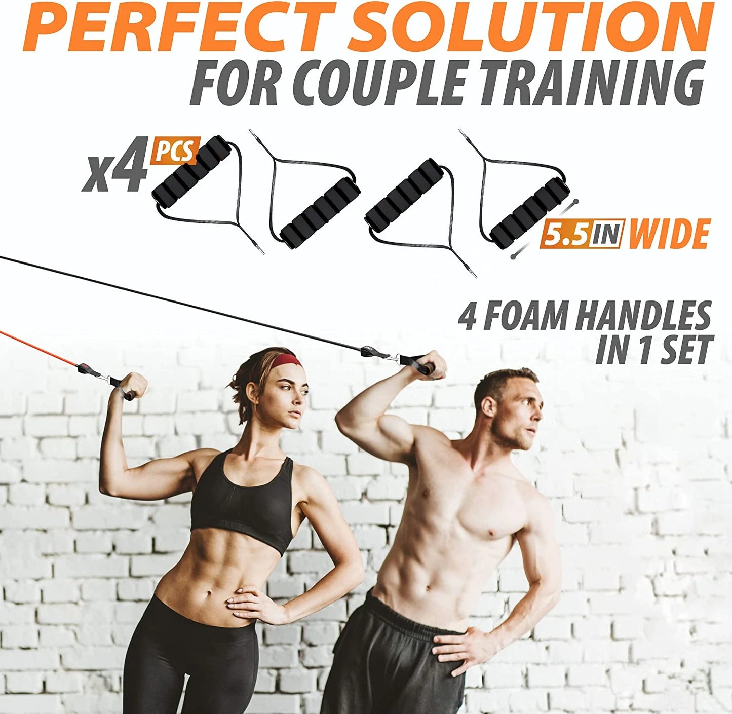 Juego de Bandas de Resistencia para Barra de Ejercicio – Expansor de Cuerda para Pilates y Yoga para Entrenamiento de Fuerza, Fisicoculturismo, Gimnasio en Casa y Ejercicios de Fitness