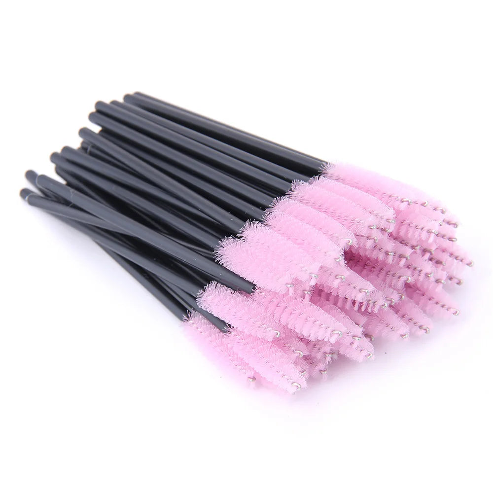 5/50 brosses à cils – Brosses à mascara jetables, outils d'extension de faux cils, brosses applicateurs de type goupillon pour le maquillage, la beauté et les cosmétiques