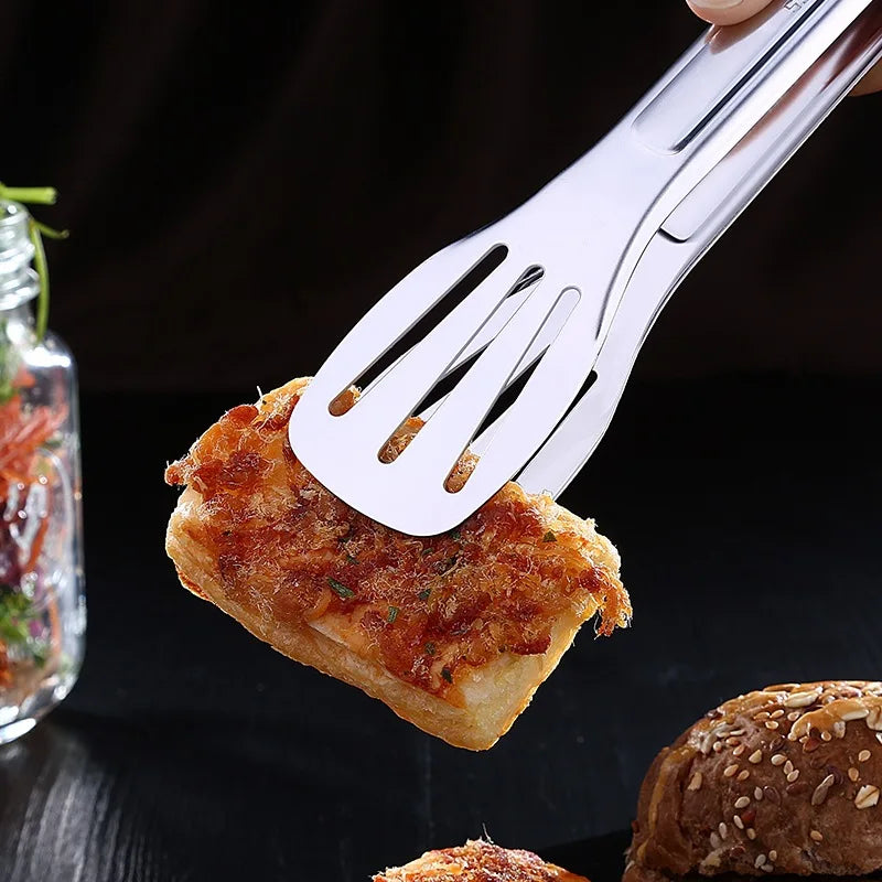 Pinzas de Cocina de Acero Inoxidable – Pinzas Resistentes al Calor para Servir, BBQ, Pan y Ensaladas