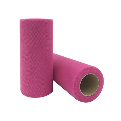 25-Yard Tulle Fabric Roll – 15cm Organza Ribbon for Weddings, Baby Showers, Crafts & Party Decorations