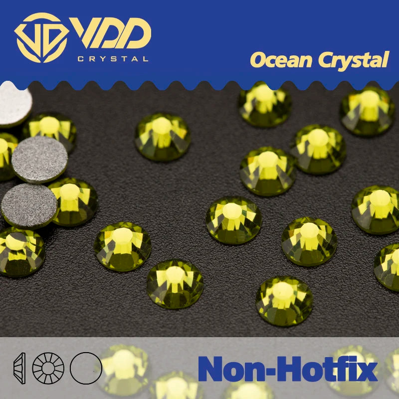 VDD AAAAA Diamantes de Imitación de Cristal de Fondo Plano – Piedras de Cristal Brillantes Sin Fijación en Caliente para Decoración de Uñas, Manualidades y Proyectos de Bricolaje