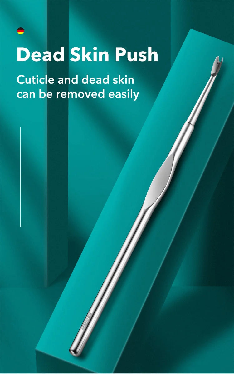 MR.GREEN Stainless Steel Cuticle Pusher & Cuticle Remover – Professional Nail Cleaner, Dead Skin Scraper & Manicure Tool