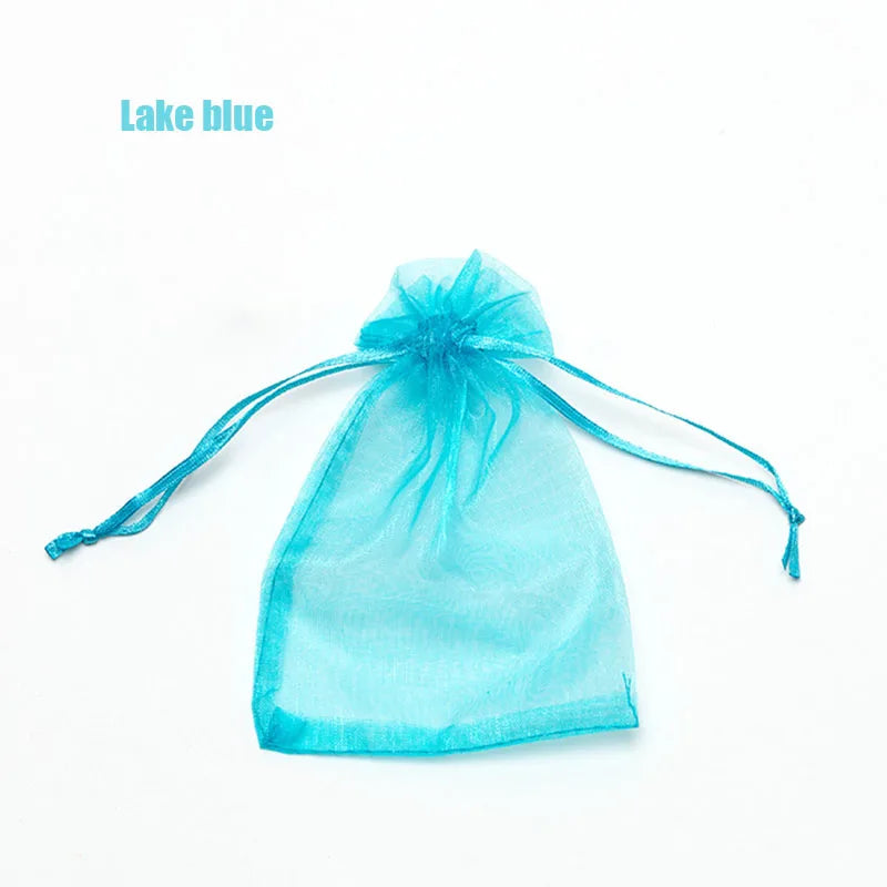 100pcs Organza Gift Bags – 22 Colors Drawstring Jewelry Pouches for Wedding, Christmas, Party Favors, Candy Gifts & Packaging Display