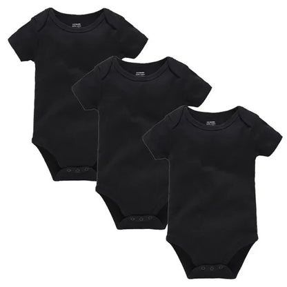 Kavkas Ropa de algodón para bebés – Juego de mamelucos de manga corta de 3 o 5 piezas para recién nacidos, para niños y niñas, mamelucos blancos sólidos de 0 a 24 meses, ropa suave de uso diario para bebés