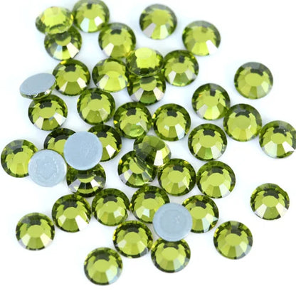 Set de diamantes de imitación de fijación en caliente de 1440 piezas – Piedras de cristal brillante de base plana para decoración de uñas, ropa y manualidades