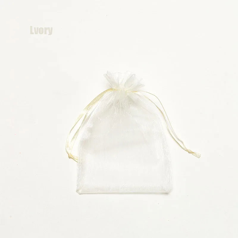 100pcs Organza Gift Bags – 22 Colors Drawstring Jewelry Pouches for Wedding, Christmas, Party Favors, Candy Gifts & Packaging Display