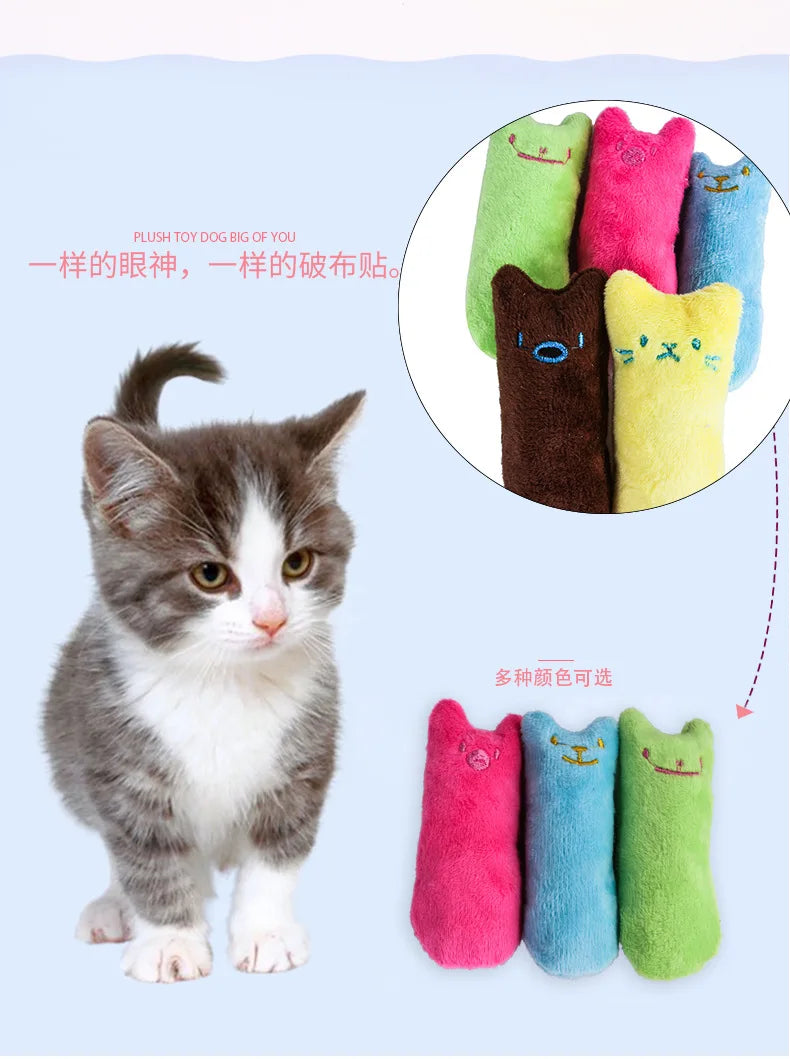 Jouet en peluche à la cataire – Jouet interactif pour nettoyer les dents et à mordre pour chats et chatons